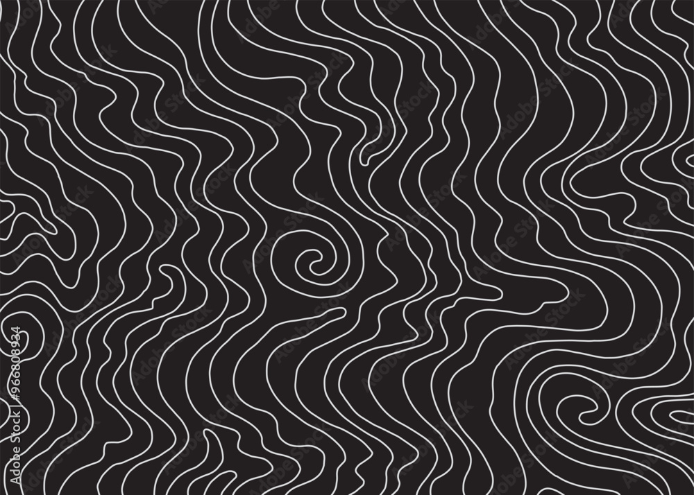 Abstract wavy swirl pattern. Black and white vector pattern background Abstract wavy swirl pattern. Black and white vector pattern background