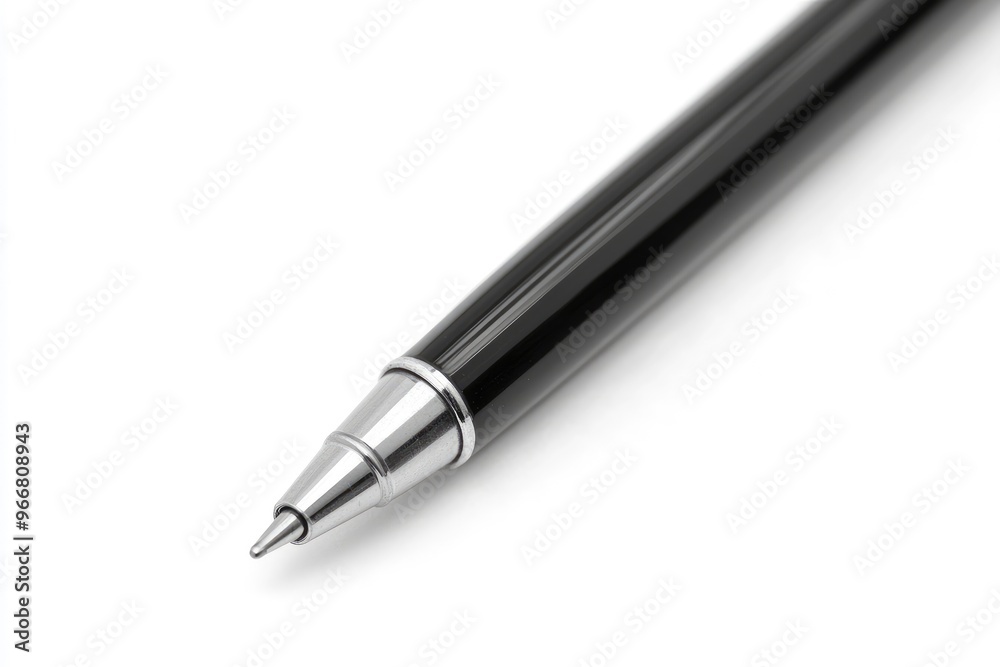 Black pen isolated in white background with generative ai Black pen isolated in white background with generative ai