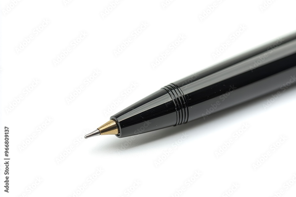 Black pen isolated in white background with generative ai Black pen isolated in white background with generative ai