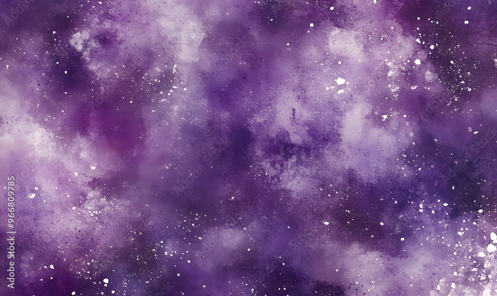 Obraz premium watercolor background of dark purple with white flecks