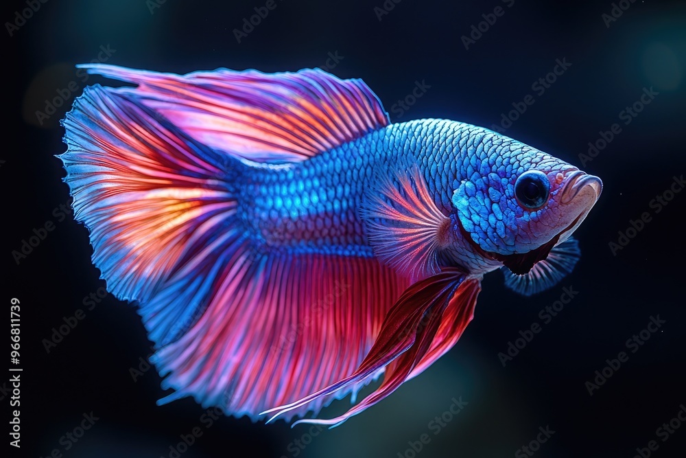 Betta Fish with Flowing Fins Betta Fish with Flowing Fins