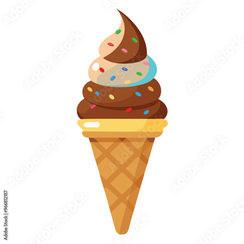 Sweet cartoon cold ice cream set and tasty cartoon frozen icecream collection vector delicious. Set of ice cartoon colorful ice-cream desserts. Chocolate and milk icecream vector illustration
