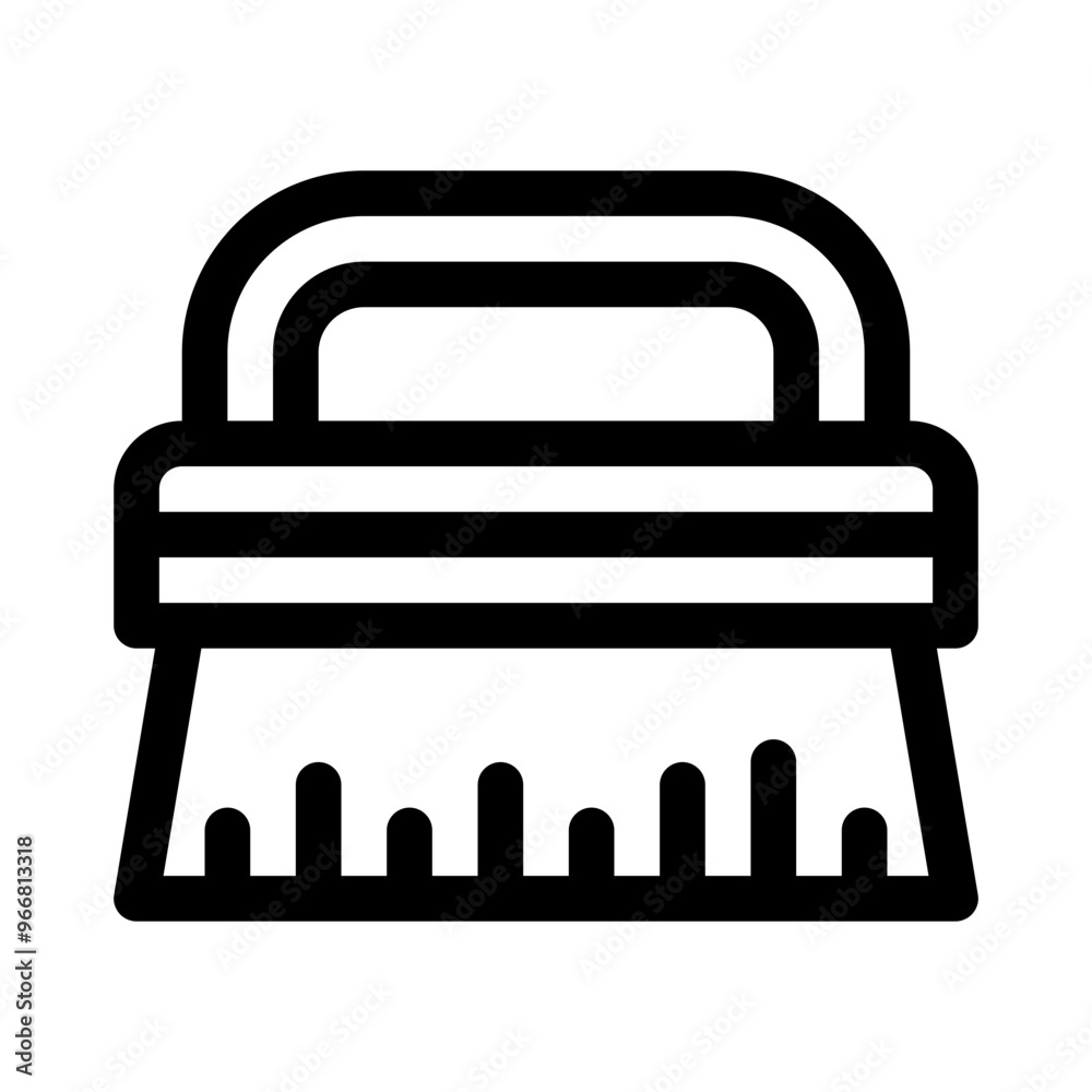 scrub brush line icon scrub brush line icon