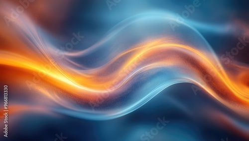 Wallpaper Mural Abstract Blue and Orange Swirling Light Torontodigital.ca