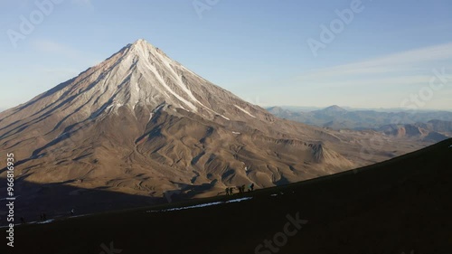 Climbing the volcano in the morning, Koryaksky volcano, Kamchatka