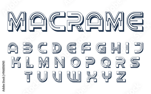 Modern Decorative Abstract vector Font style design