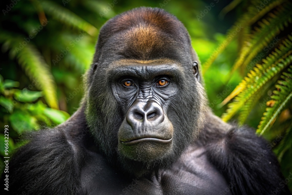 Obraz premium Powerful gorilla in forest