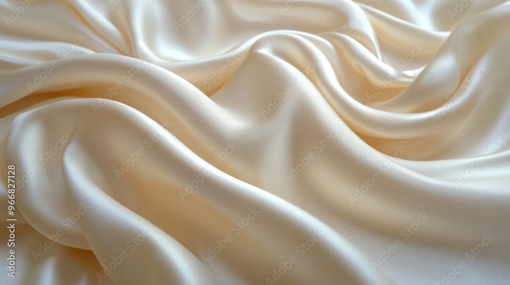 Smooth golden silk fabric with elegant folds Smooth golden silk fabric with elegant folds
