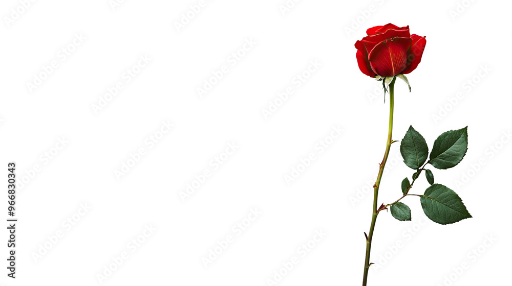 Fototapeta premium Rose on a transparent background