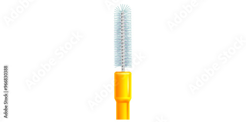 Realistic Interdental Brush Isolated On White Background, Health Accessory Vector Illustration.	