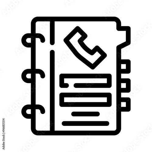 contacts line icon