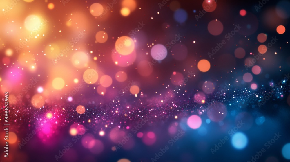 Abstract Blurred Background with Multicolored Bokeh and Glitter Abstract Blurred Background with Multicolored Bokeh and Glitter