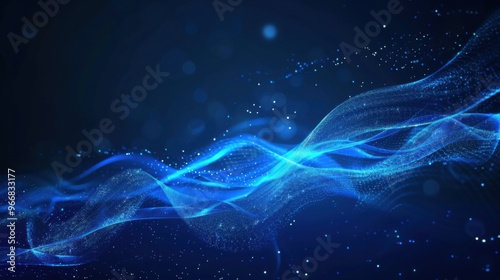 Abstract Waving Line Particle Technology Background 