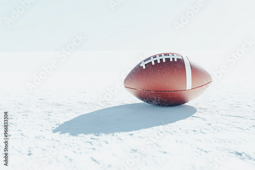 American Football in Snowy Landscape