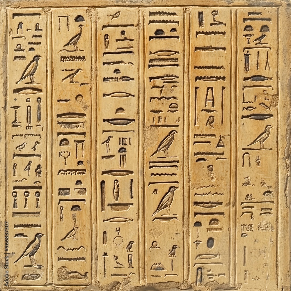 A photo of ancient egyptian script A photo of ancient egyptian script
