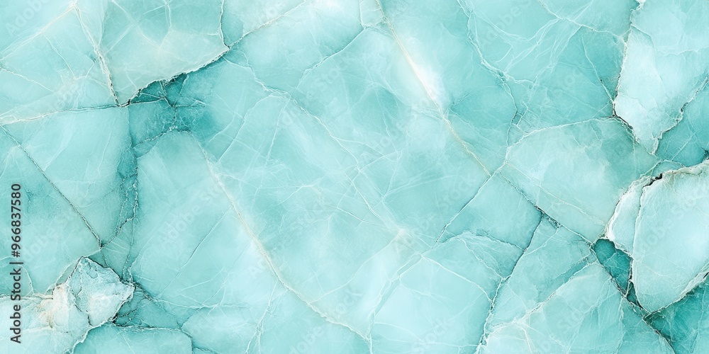 Obraz premium 透明感のある緑の大理石。天然石の板テクスチャ。Generative AI