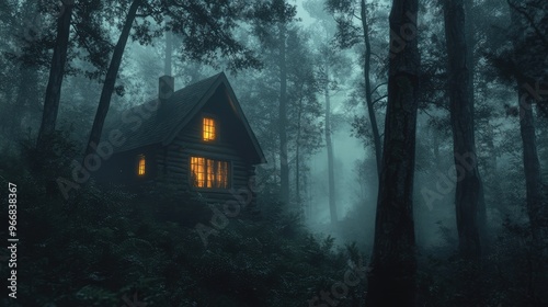 scary house in forest