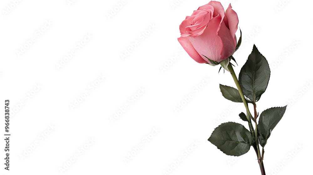 Fototapeta premium Rose on a transparent background
