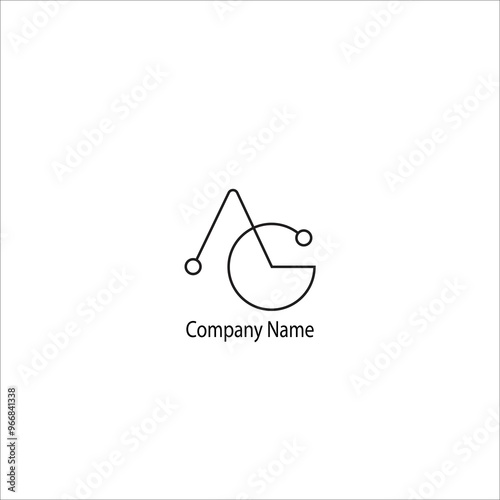 Colorful modern minimalist abstract logo design