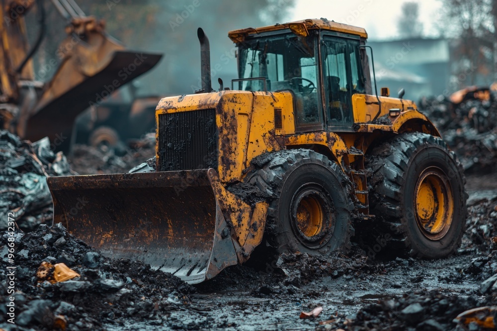 Waste landfill illustration created with Generative AI