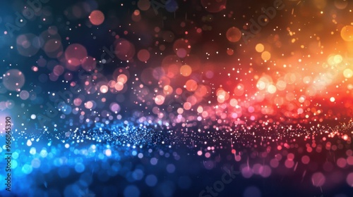 Colorful background - stock photo Abstract particle landscape on a dark background