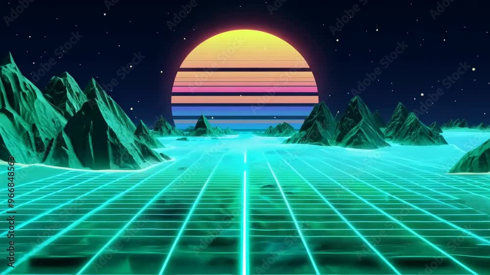 レトロなSFの夜景1 レトロなSFの夜景1