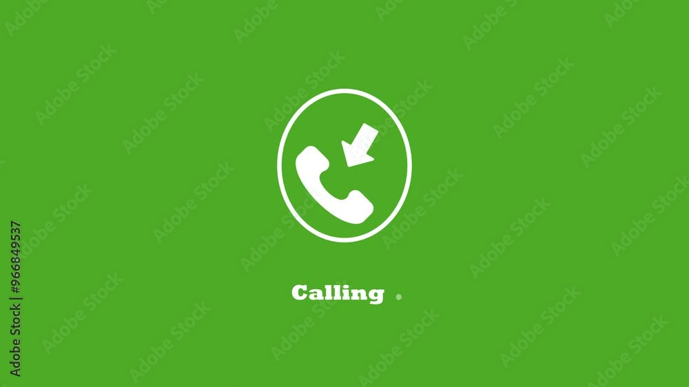Incoming call phone icon you receive the message animated green background. Incoming call phone icon you receive the message animated green background.
