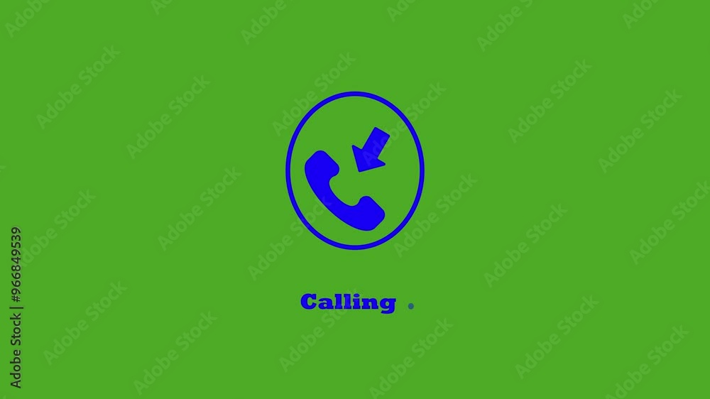 Incoming call phone icon you receive the message animated green background. Incoming call phone icon you receive the message animated green background.
