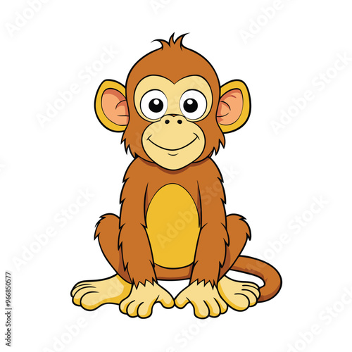 Cartoon waving monkey