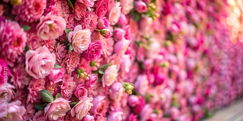 romantic pink flower wall background material