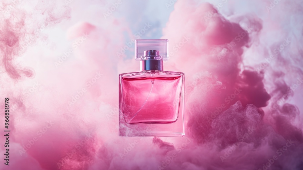 Pink Perfume Bottle in Smoke - Luxury Fragrance Pink Perfume Bottle in Smoke - Luxury Fragrance