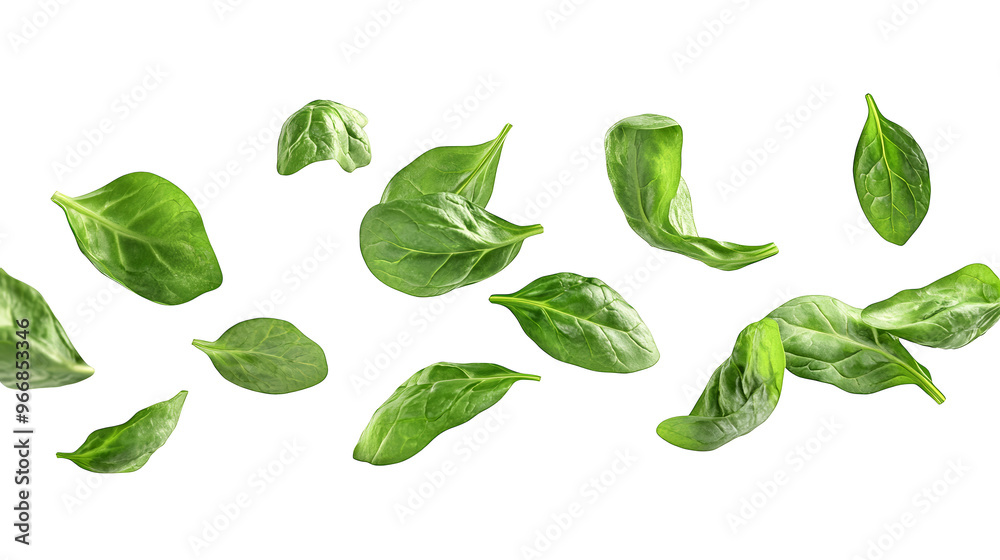 Fototapeta premium Green Spinach Leaves Abstract Glitch Background