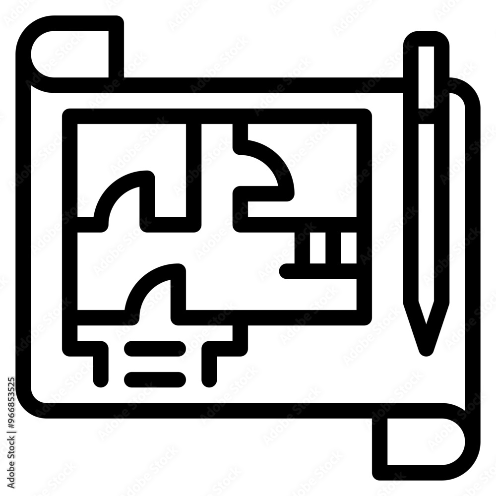 architectural drawing outline icon architectural drawing outline icon