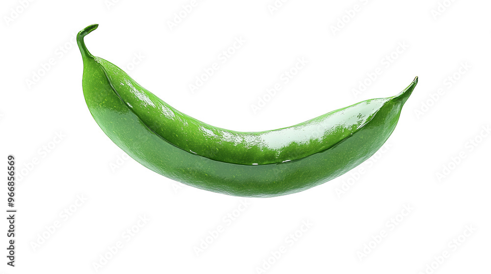 Green Bean on Colorful Pixelated Background Green Bean on Colorful Pixelated Background