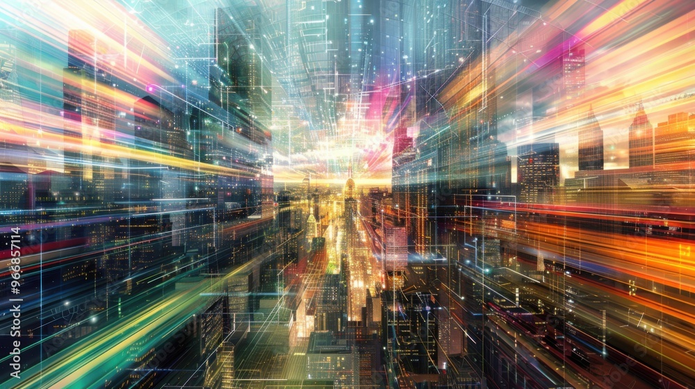 Digital urban skyline Digital urban skyline
