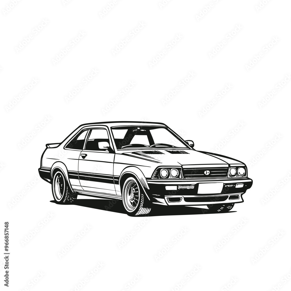 Obraz premium car vector hand drawn illustration