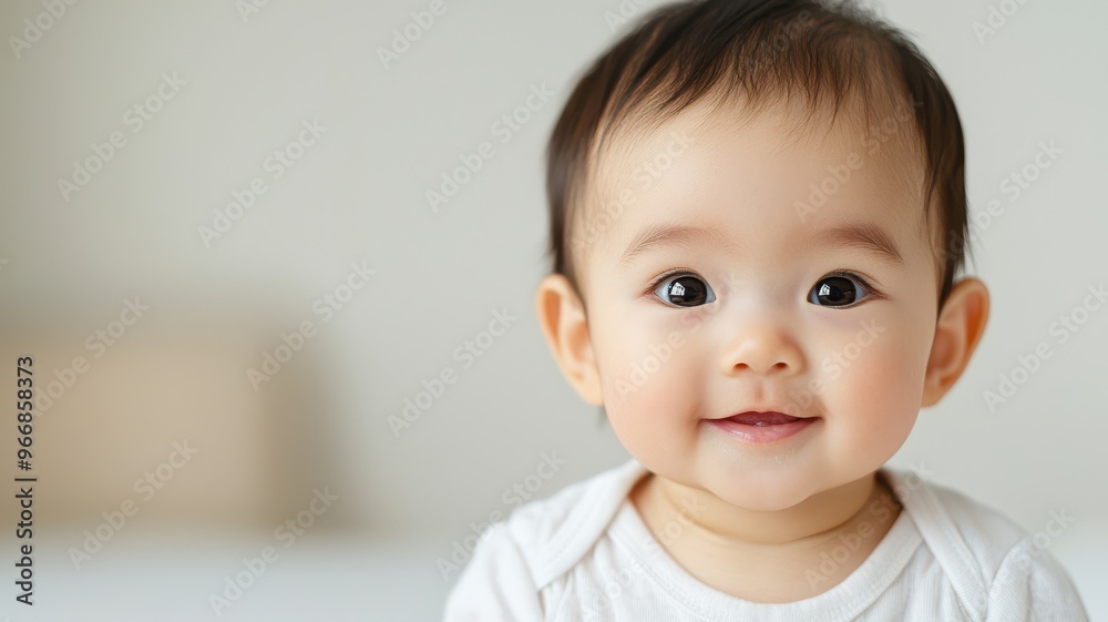 A joyful baby with sparkling eyes and a bright smile, embodying innocence and happiness. Perfect for family and parenting themes. A joyful baby with sparkling eyes and a bright smile, embodying innocence and happiness. Perfect for family and parenting themes.