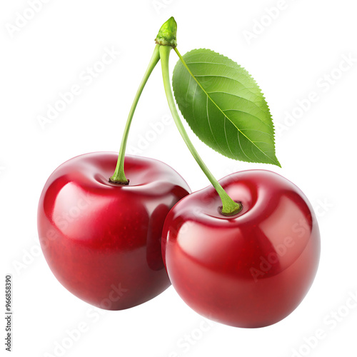 red cherry isolated on a transparent background PNG