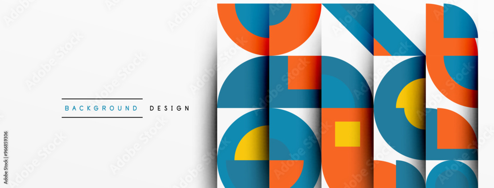 Geometric design abstract background - circles squares Geometric design abstract background - circles squares