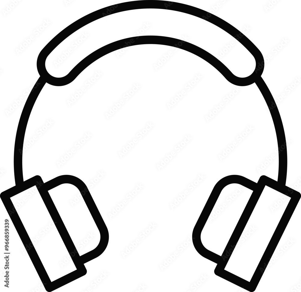 Rounded Stroke Headphone Icon Rounded Stroke Headphone Icon