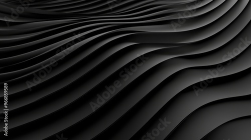 Abstract Black Curved Lines Background