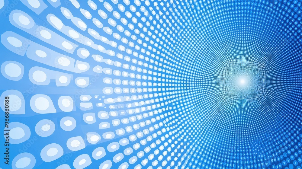 Abstract Blue and White Dot Pattern Circular Design Technology Background Abstract Blue and White Dot Pattern Circular Design Technology Background