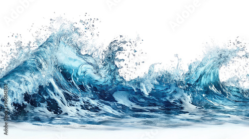 Fototapeta Naklejka Na Ścianę i Meble -  sea ​​wave on transparent background
