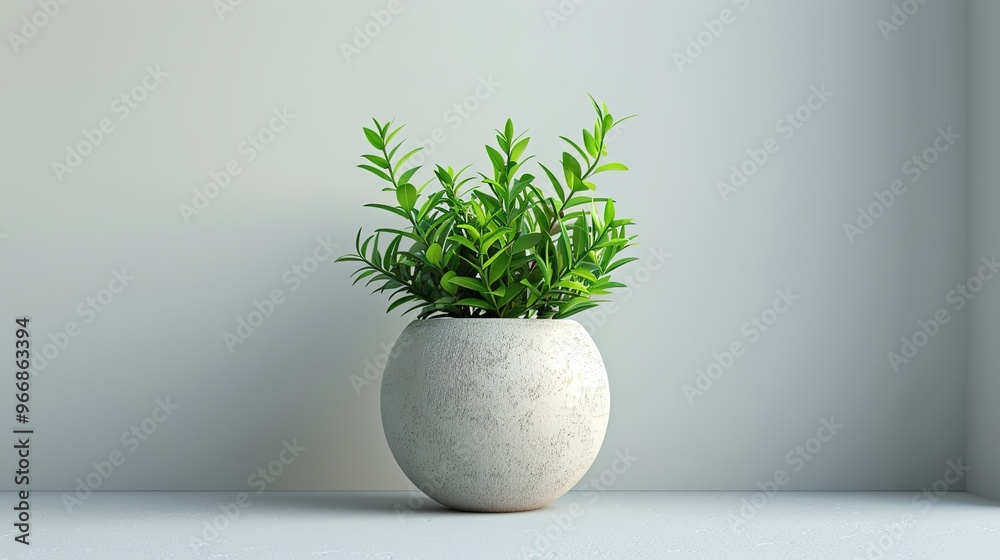A beautiful plant is placed on a clean and pure white background. The plant shows its lush green leaves and perhaps some delicate stems. The contrast between the vibrant plant and the plain white back A beautiful plant is placed on a clean and pure white background. The plant shows its lush green leaves and perhaps some delicate stems. The contrast between the vibrant plant and the plain white back
