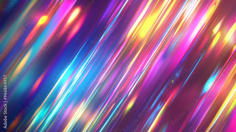 A shimmering background with neon and rainbow stripes, like light reflecting off a crystal or camera lens. It has a blurry, dreamy effect with streaks of laser light. A shimmering background with neon and rainbow stripes, like light reflecting off a crystal or camera lens. It has a blurry, dreamy effect with streaks of laser light.