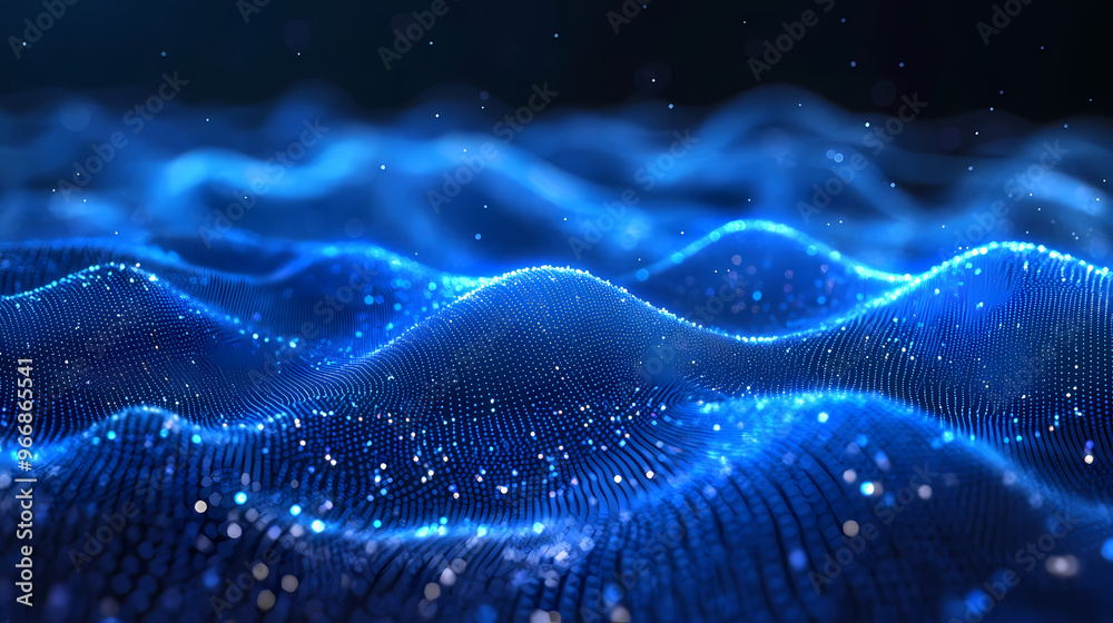 Blue waves showcasing futuristic technology Blue waves showcasing futuristic technology