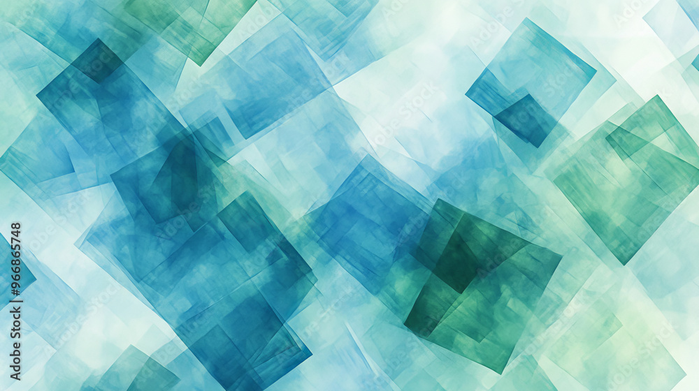 A soft blue and green background with geometric shapes. It has a blurry, rectangular design that repeats. This pattern would be great for a website or poster. A soft blue and green background with geometric shapes. It has a blurry, rectangular design that repeats. This pattern would be great for a website or poster.