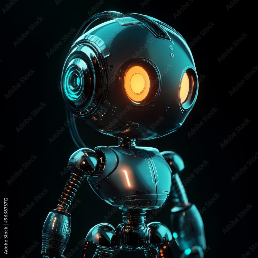 Futuristic Nano Robot Background with High-Tech Elements Futuristic Nano Robot Background with High-Tech Elements