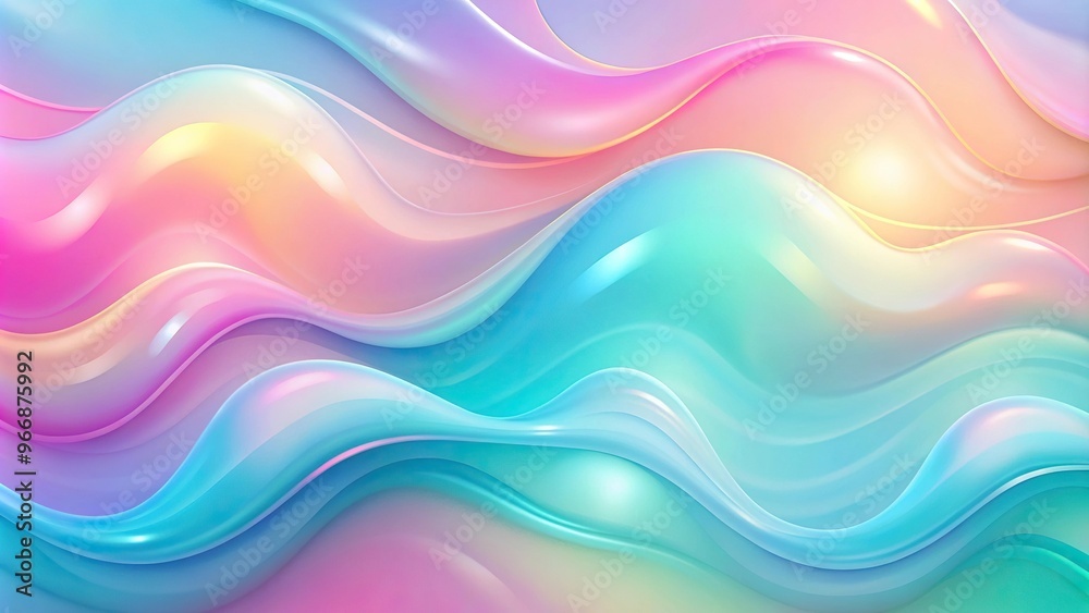 Silhouette abstract soft pastel background with smooth liquid shapes