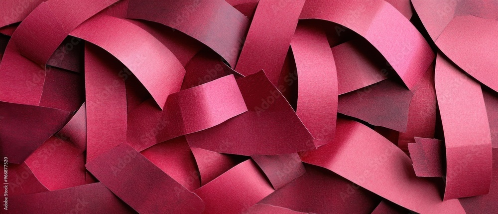 Abstract Pattern of Intertwined Red Paper Strips Abstract Pattern of Intertwined Red Paper Strips